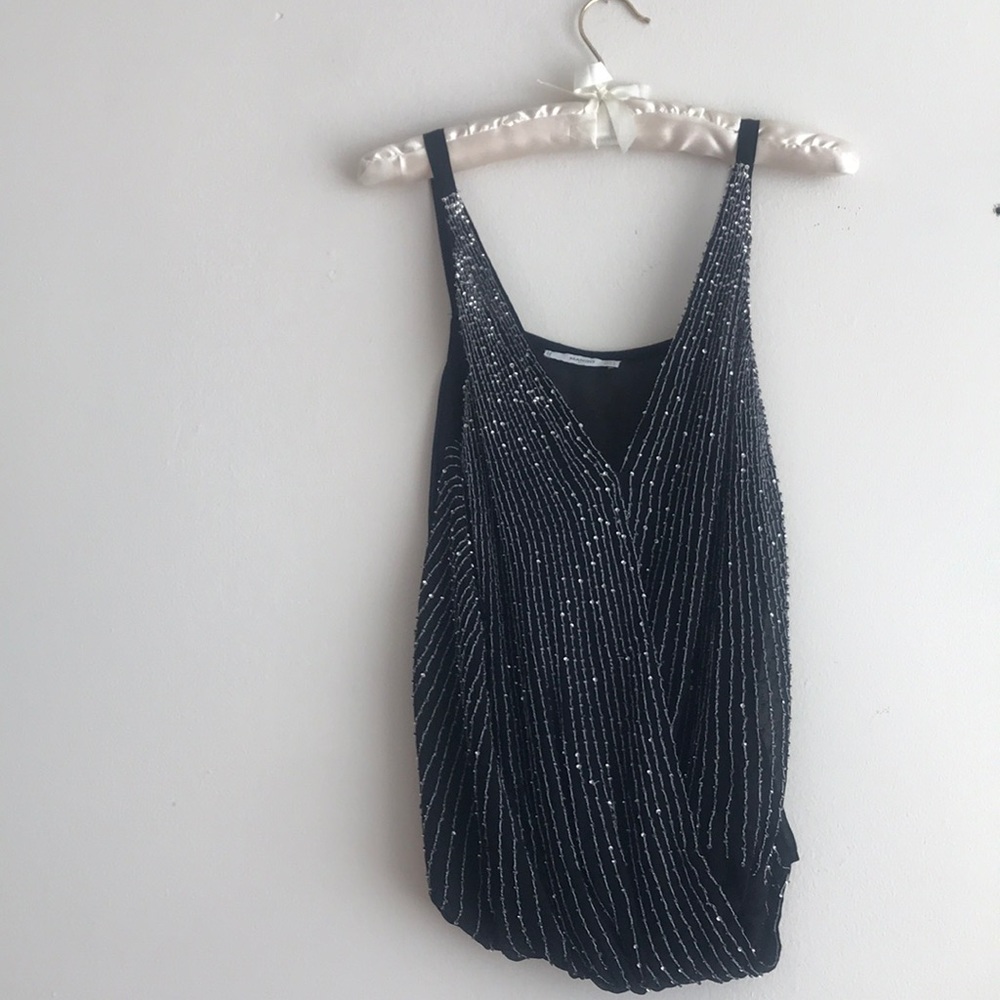 Sequin party top From Mango